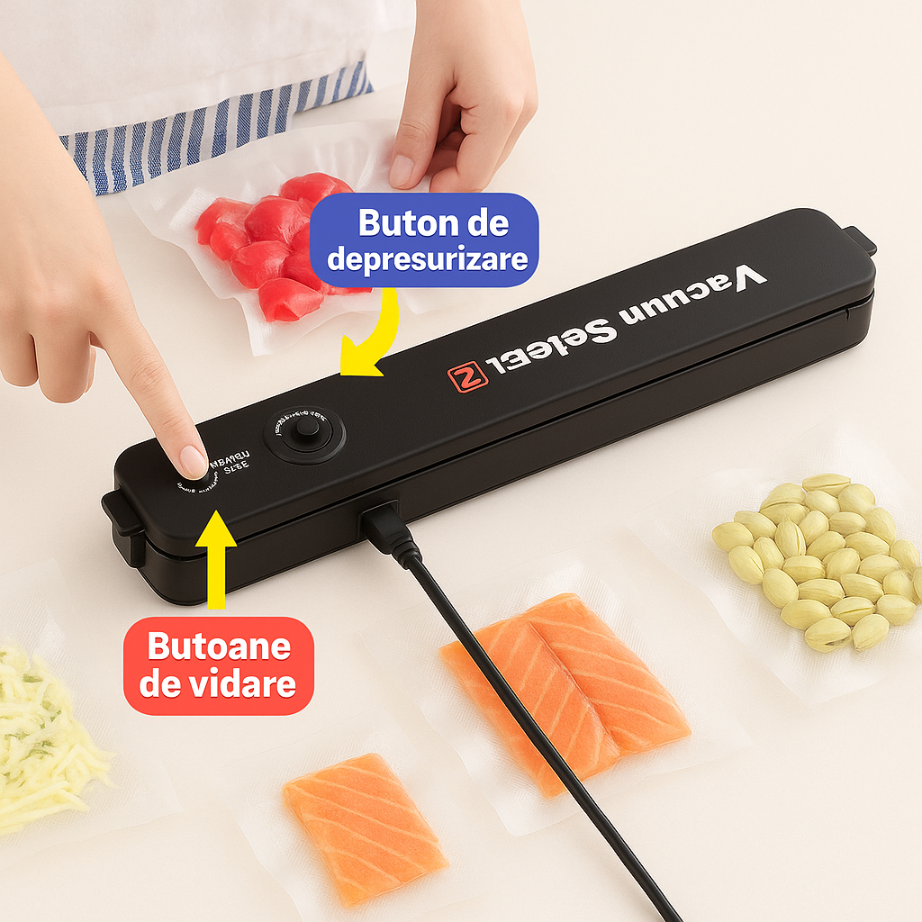 Aparat de Sigilat si Vidat Pungi, Vacuum Sealer